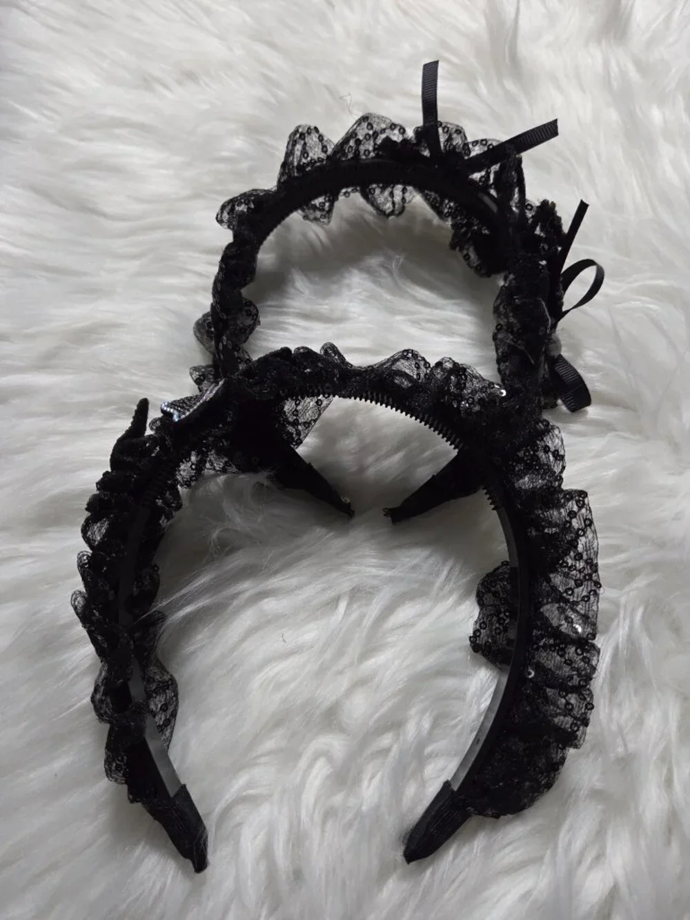Set of 2 Butterfly Accent Tulle Headbands